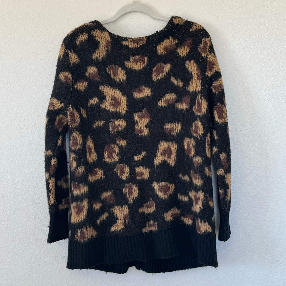 Free People Out Of Africa Wild Cat Wool Cardigan Sweater Oversized S $128 - Picture 5 of 13